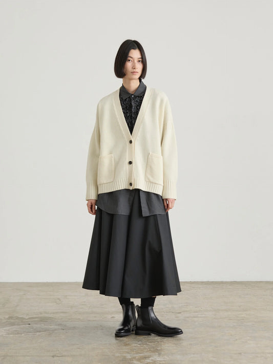 Nicholson & Nicholson Jane Wool Knitted Cardigan - Off-white