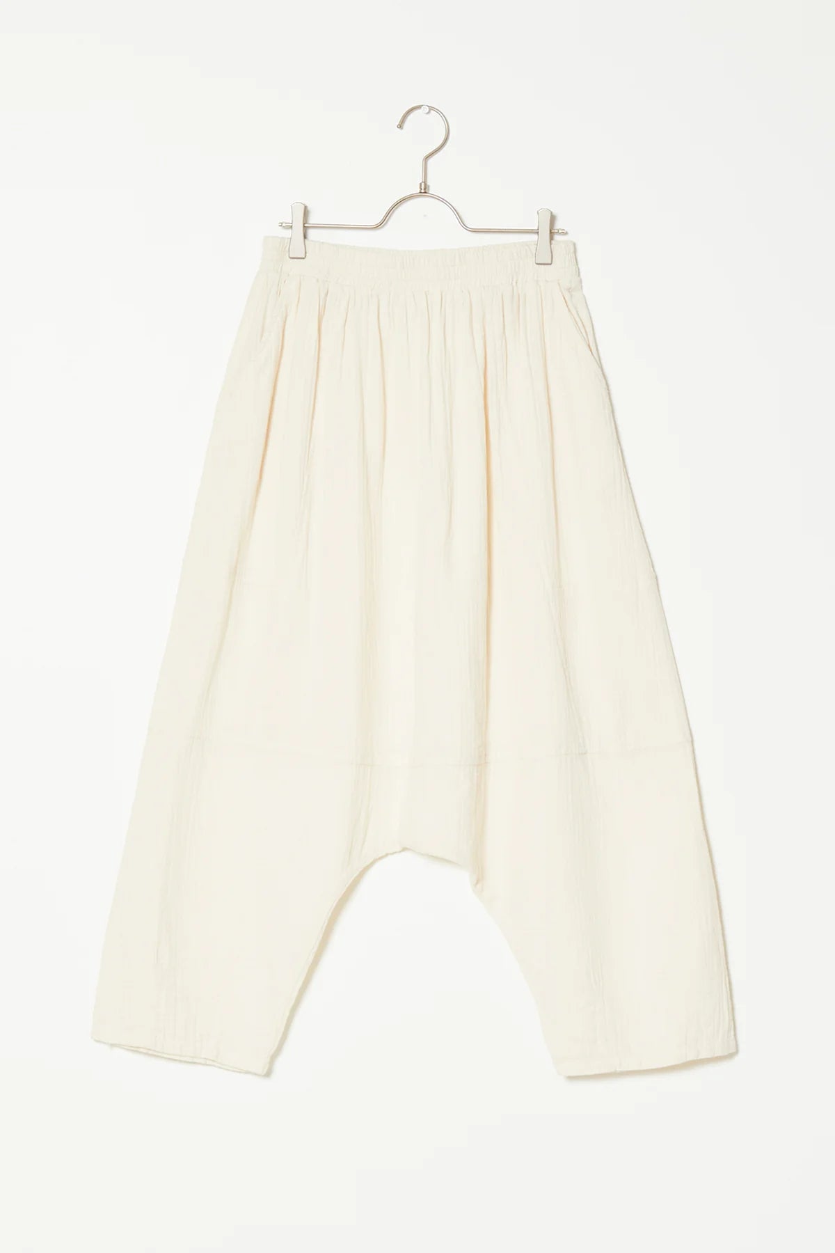 [50% off at the check-out]Atelier Delphine Kiko Crinkled Cotton Pants - Kinari(Off-white)