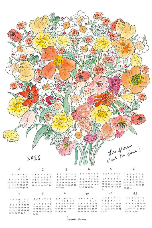 Fog Linen Work 2026 Linen Calendar - Joyful Bouquet