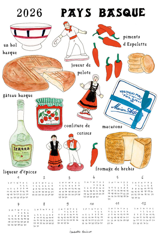 Fog Linen Work 2026 Linen Calendar - Souvenir Baskque