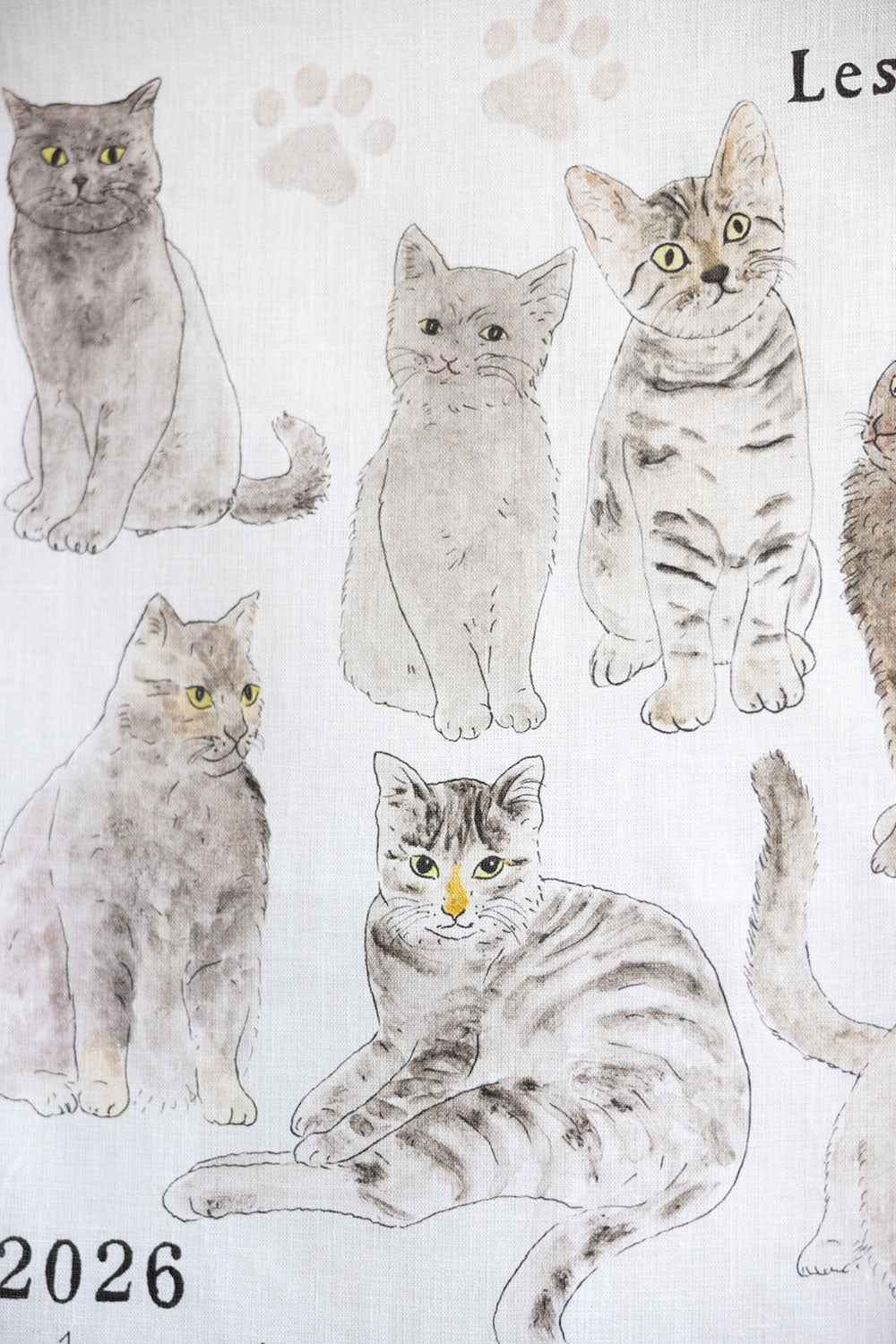 Fog Linen Work 2026 Linen Calendar - Cat