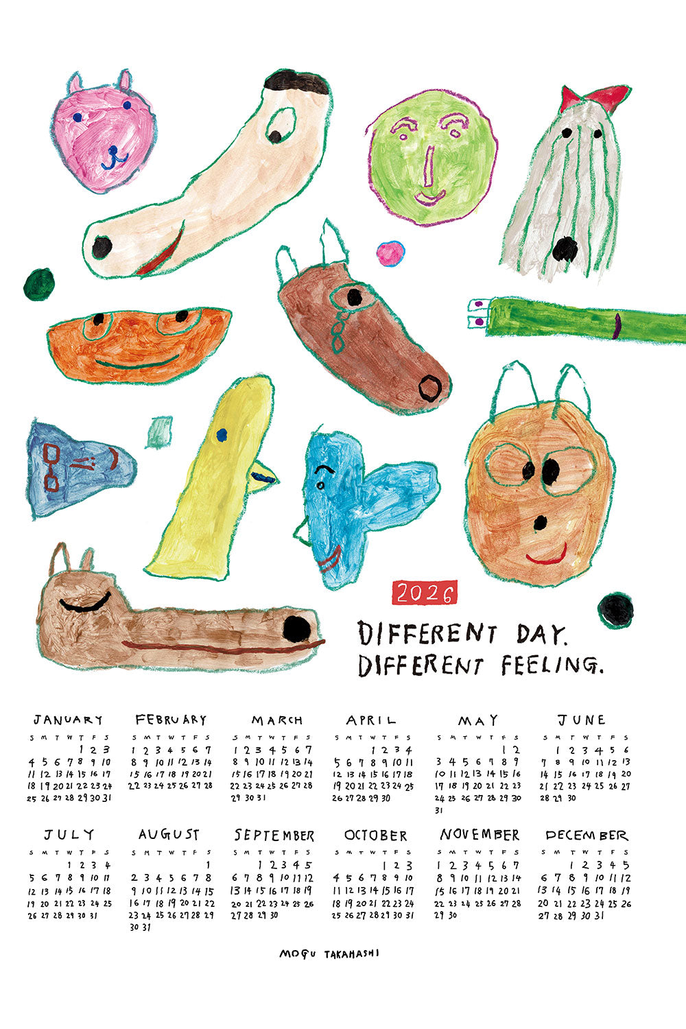 Fog Linen Work 2026 Linen Calendar - Different Day by Mogu Takahashi