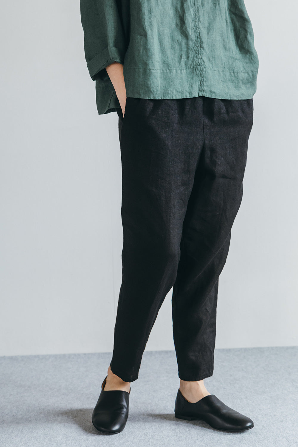 Fog Linen Work ROBIN PANTS- Black