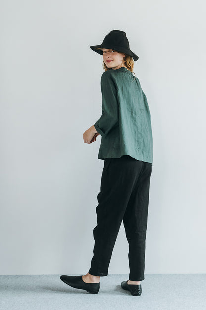 Fog Linen Work ROBIN PANTS- Black