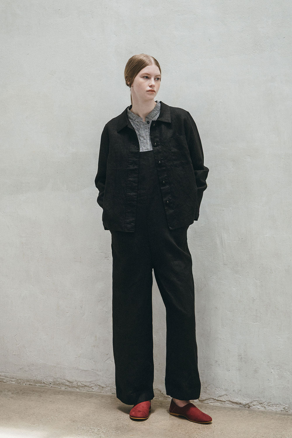 Fog Linen Work Grace Jacket - Black