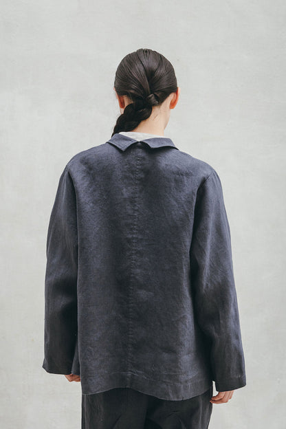 Fog Linen Work Lilly Jacket - Macadam