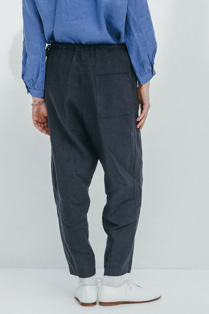 Fog Linen Work Aubrey Tapered Pants - Macadam