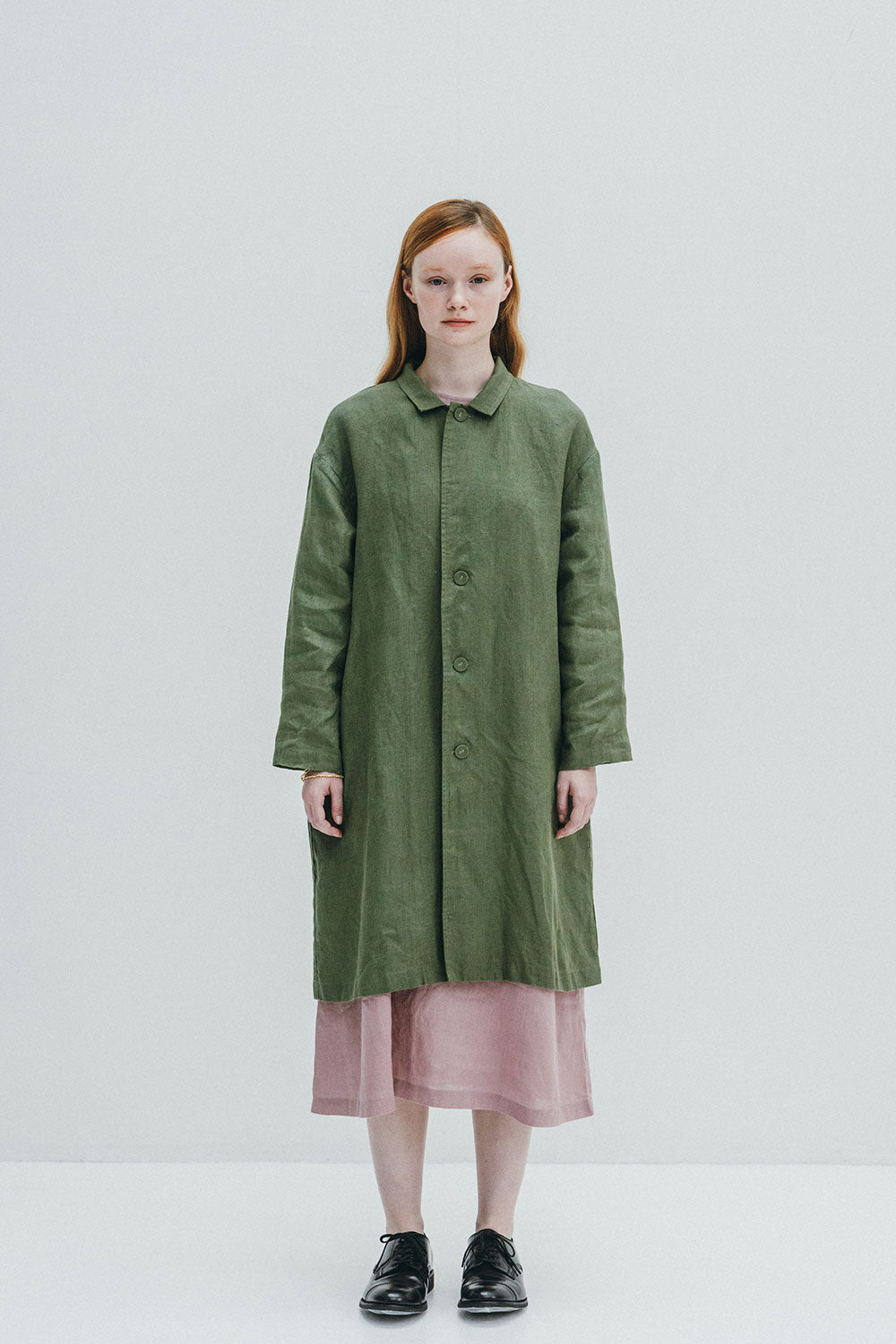 Fog Linen Work Josephine Coat - Green