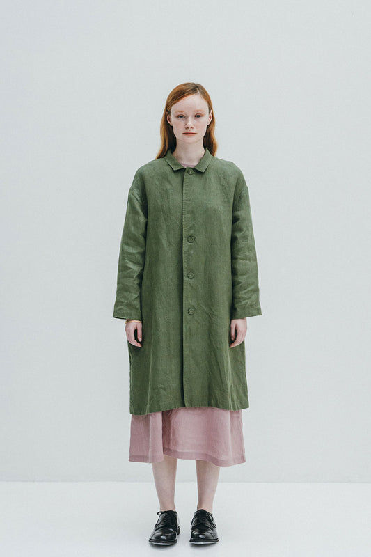 Fog Linen Work Josephine Coat - Green