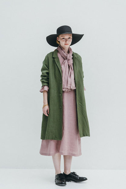Fog Linen Work Josephine Coat - Green
