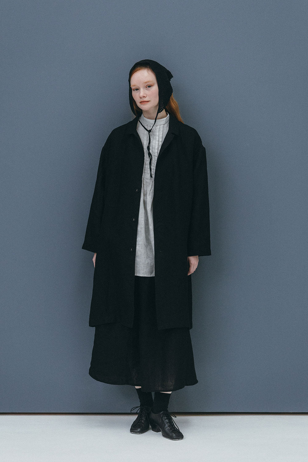 Fog Linen Work Josephine Coat - Black