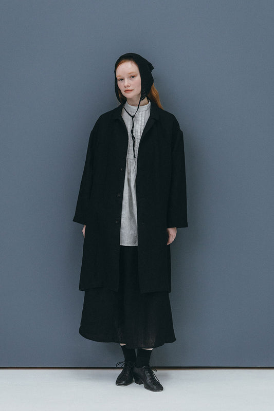 Fog Linen Work Josephine Coat - Black