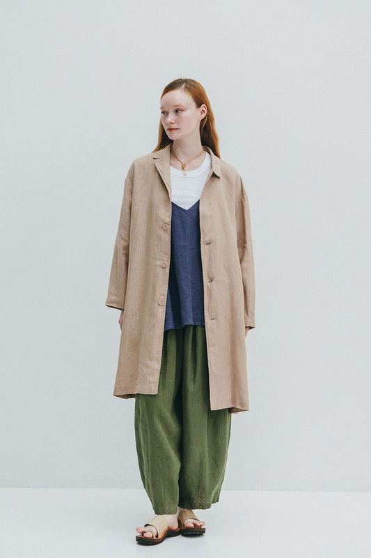 Fog Linen Work Josephine Coat - Beige