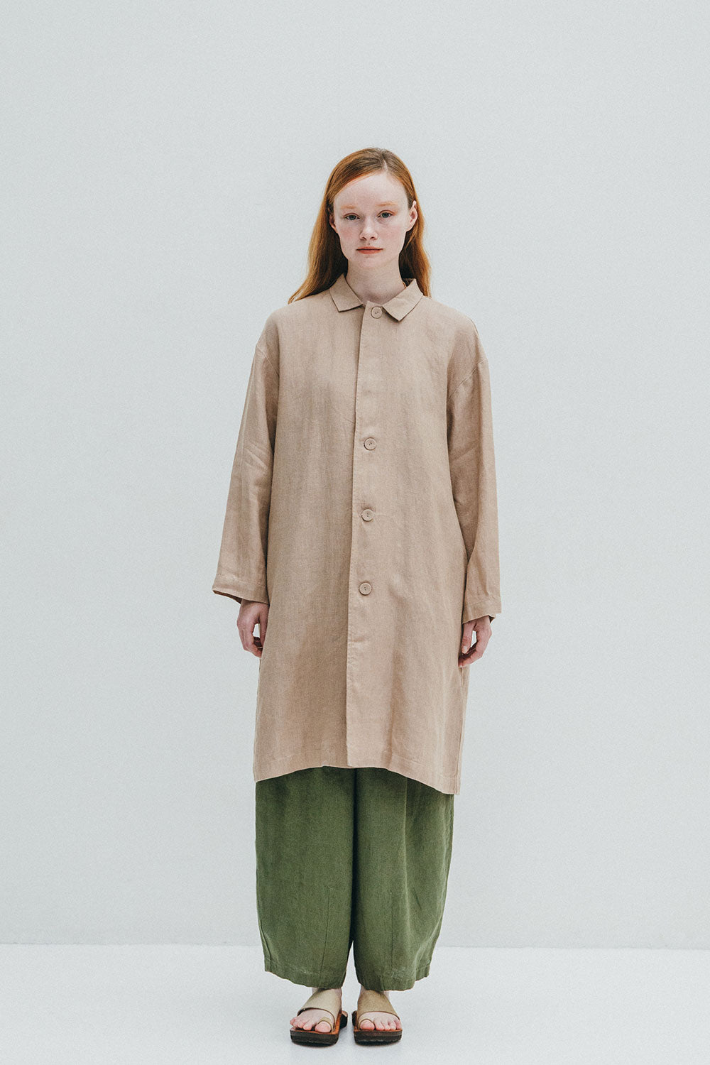 Fog Linen Work Josephine Coat - Beige