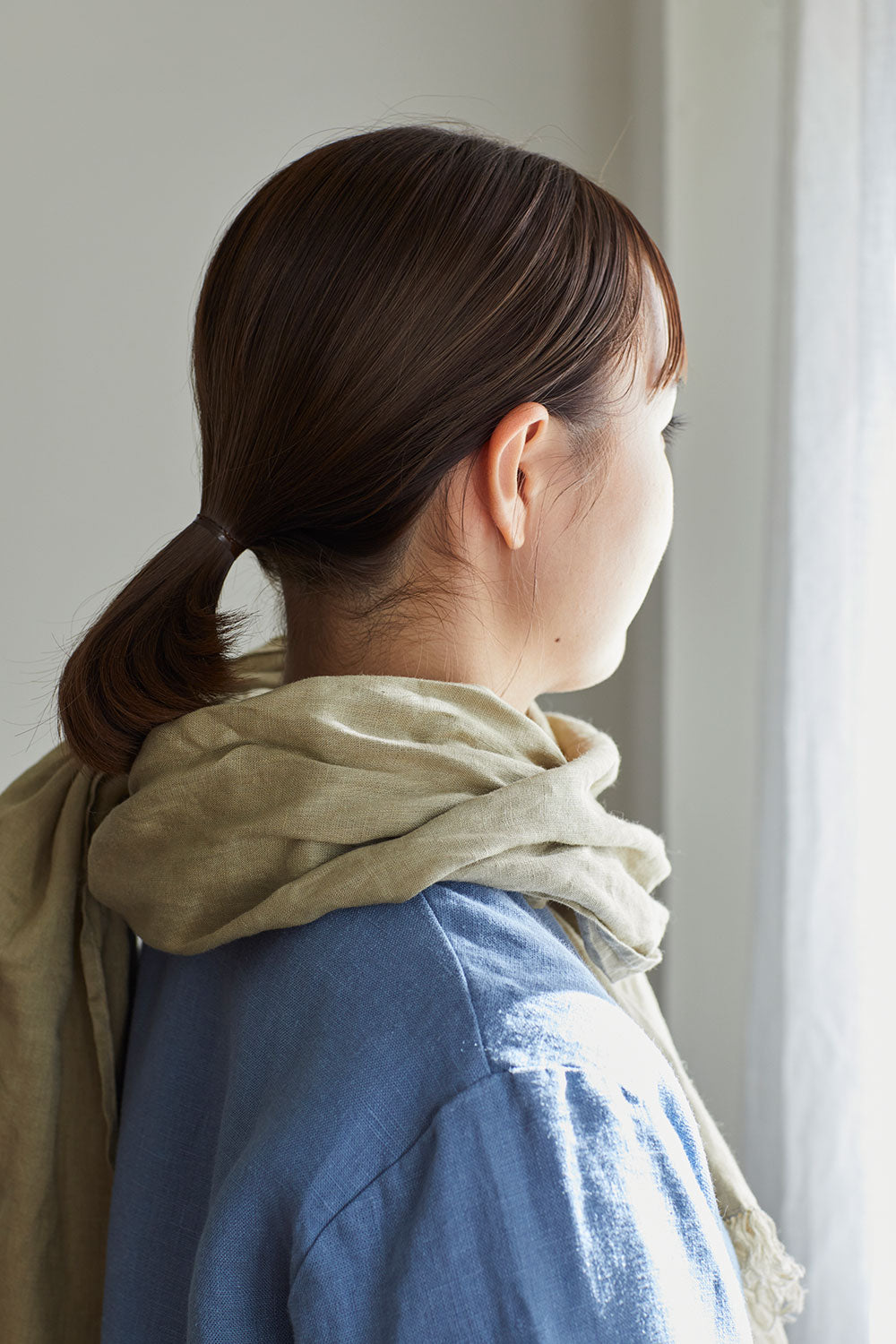 Fog Linen Work Roserie Linen Scarf - Ficelle