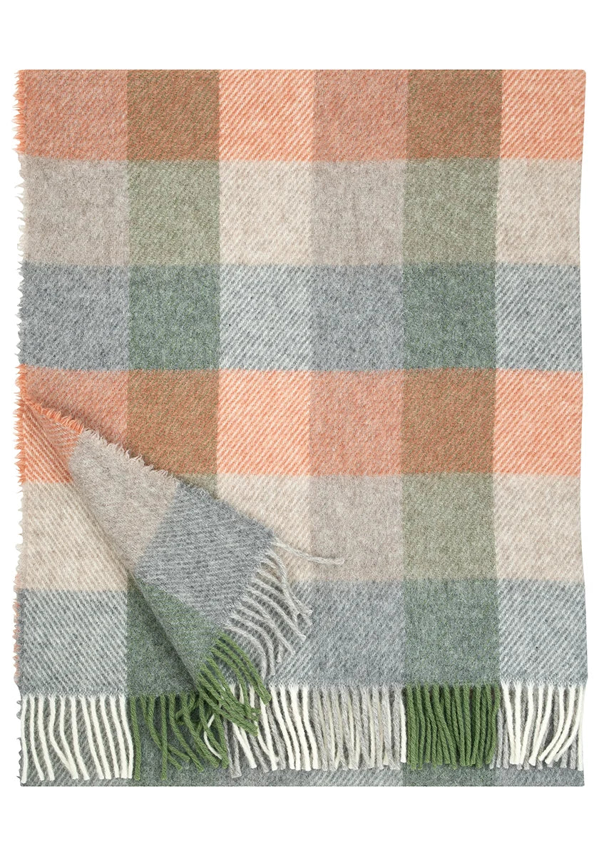 Lapuan Kankurit KASKU Wool Blanket - Cinnamon/Green