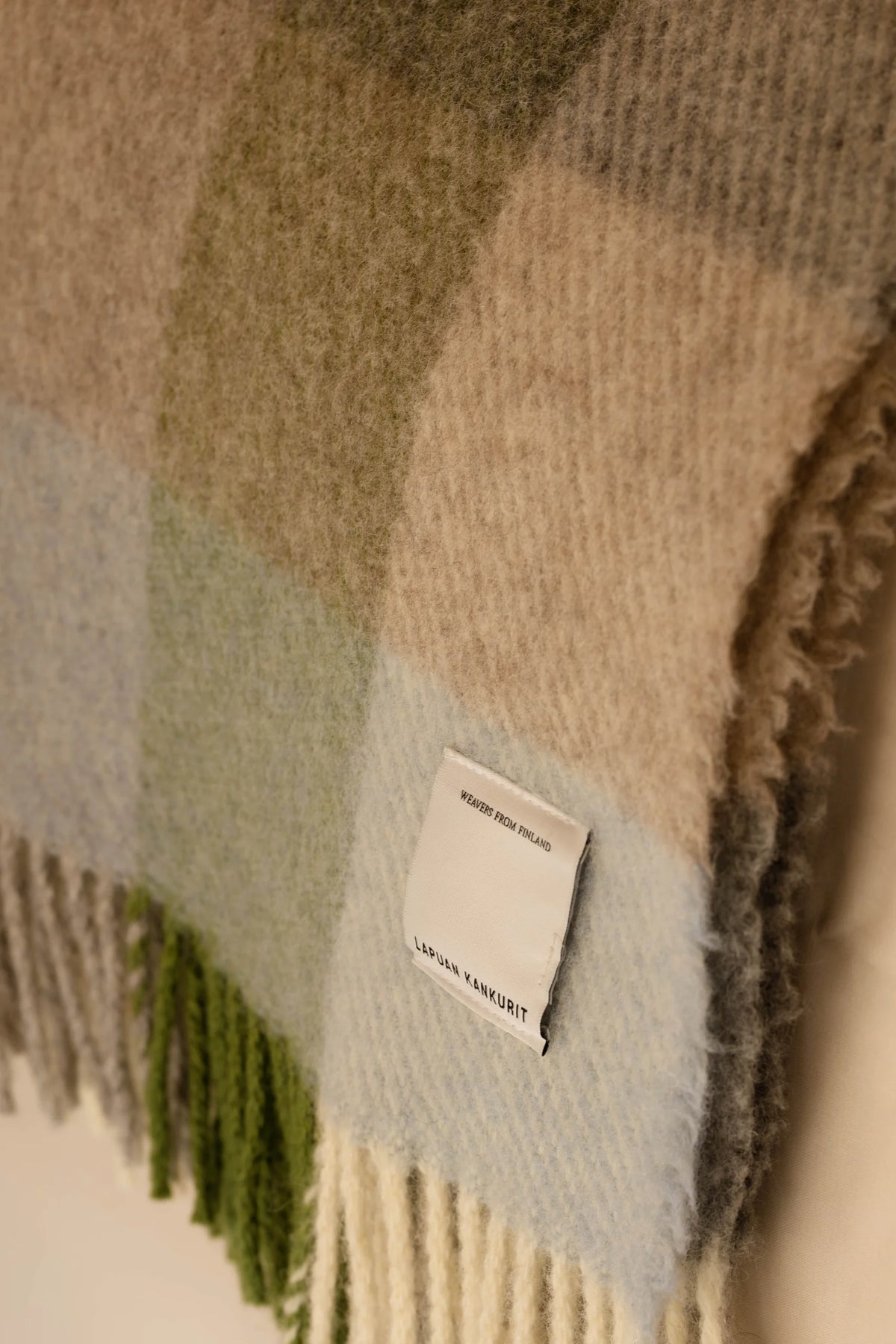 Lapuan Kankurit KASKU Wool Blanket - Light Blue/Green