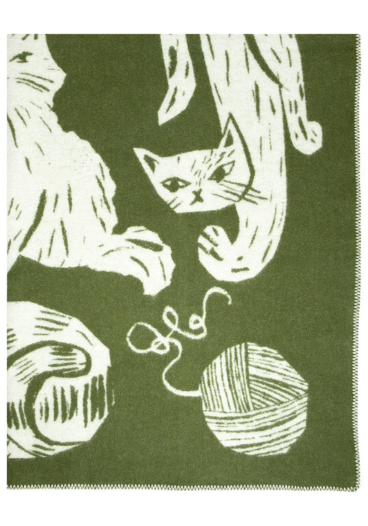 [Arriving Next Week] Lapuan Kankurit KISSANPAIVAT Cat Blanket - Olive