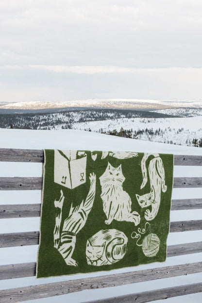 [Arriving Next Week] Lapuan Kankurit KISSANPAIVAT Cat Blanket - Olive