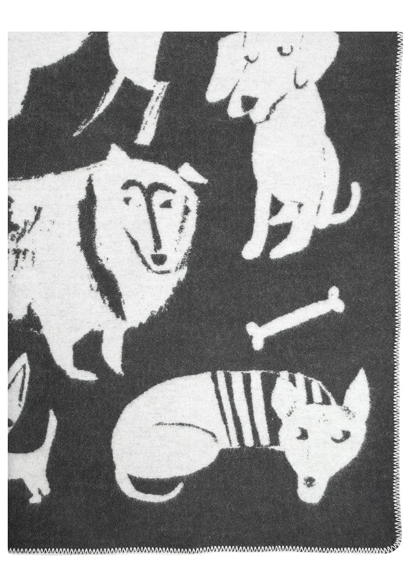 Lapuan Kankurit KOIRAPUISTO Blanket - Dark Grey/White