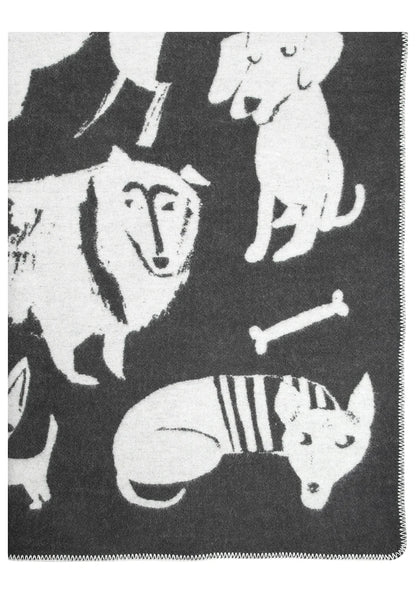 Lapuan Kankurit KOIRAPUISTO Blanket - Dark Grey/White