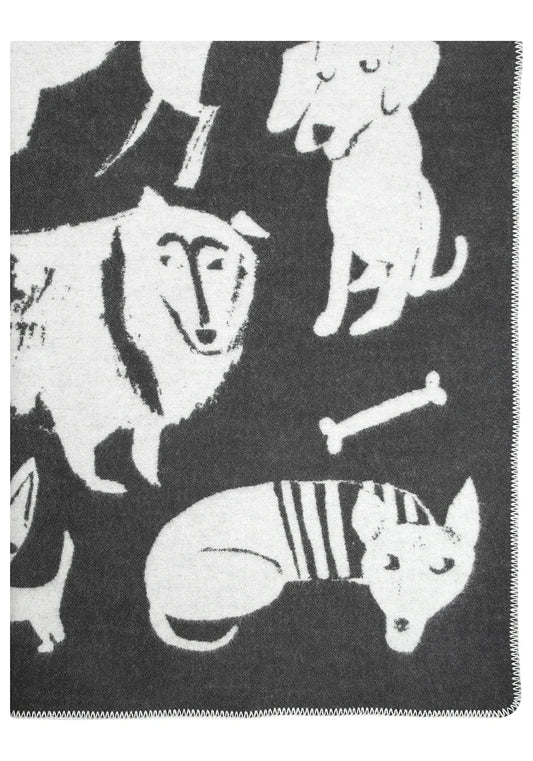 Lapuan Kankurit KOIRAPUISTO Blanket - Dark Grey/White