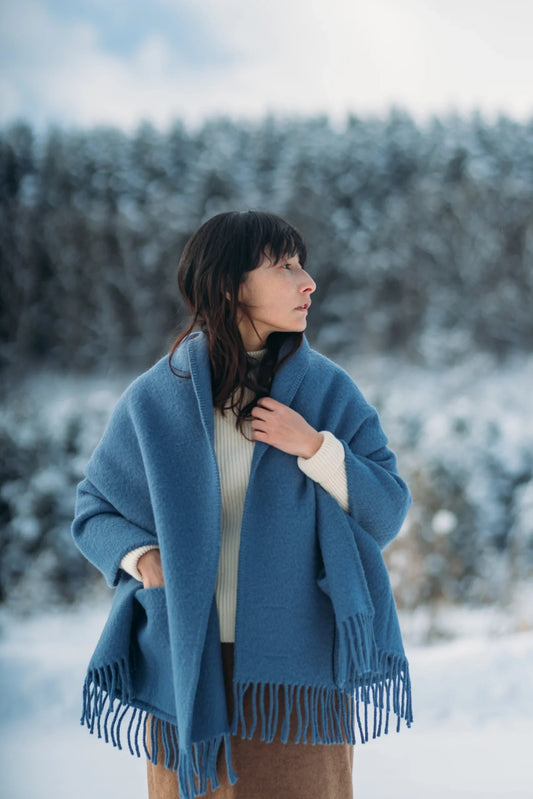 Lapuan Kankurit UNI Pocket Shawl (Rainy Blue)