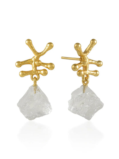 Shyla Nuria Earrings Raw-Clear