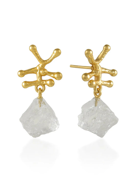 Shyla Nuria Earrings Raw-Clear