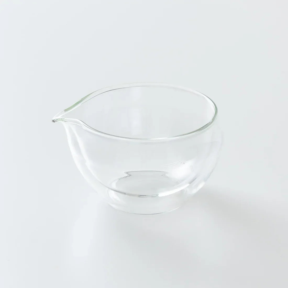 Origami Glass Katakuchi Matcha Bowl