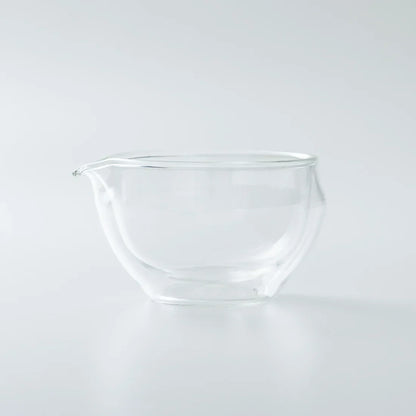 Origami Glass Katakuchi Matcha Bowl