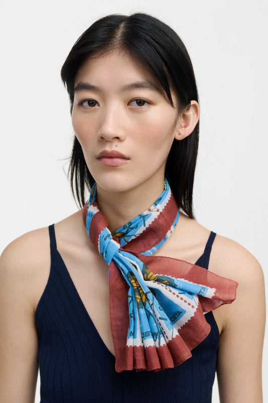 SS26 ÉPICE Paris Square Scarf PS2664 - Sky