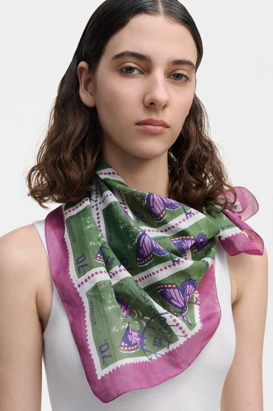 SS26 ÉPICE Paris Square Scarf PS2664 - Green