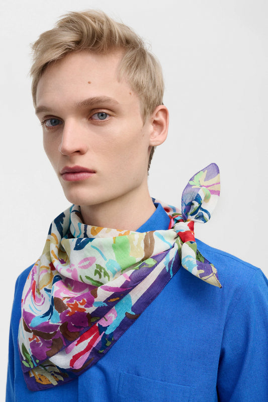 SS26 ÉPICE Paris Square Scarf PS2693 - Purple