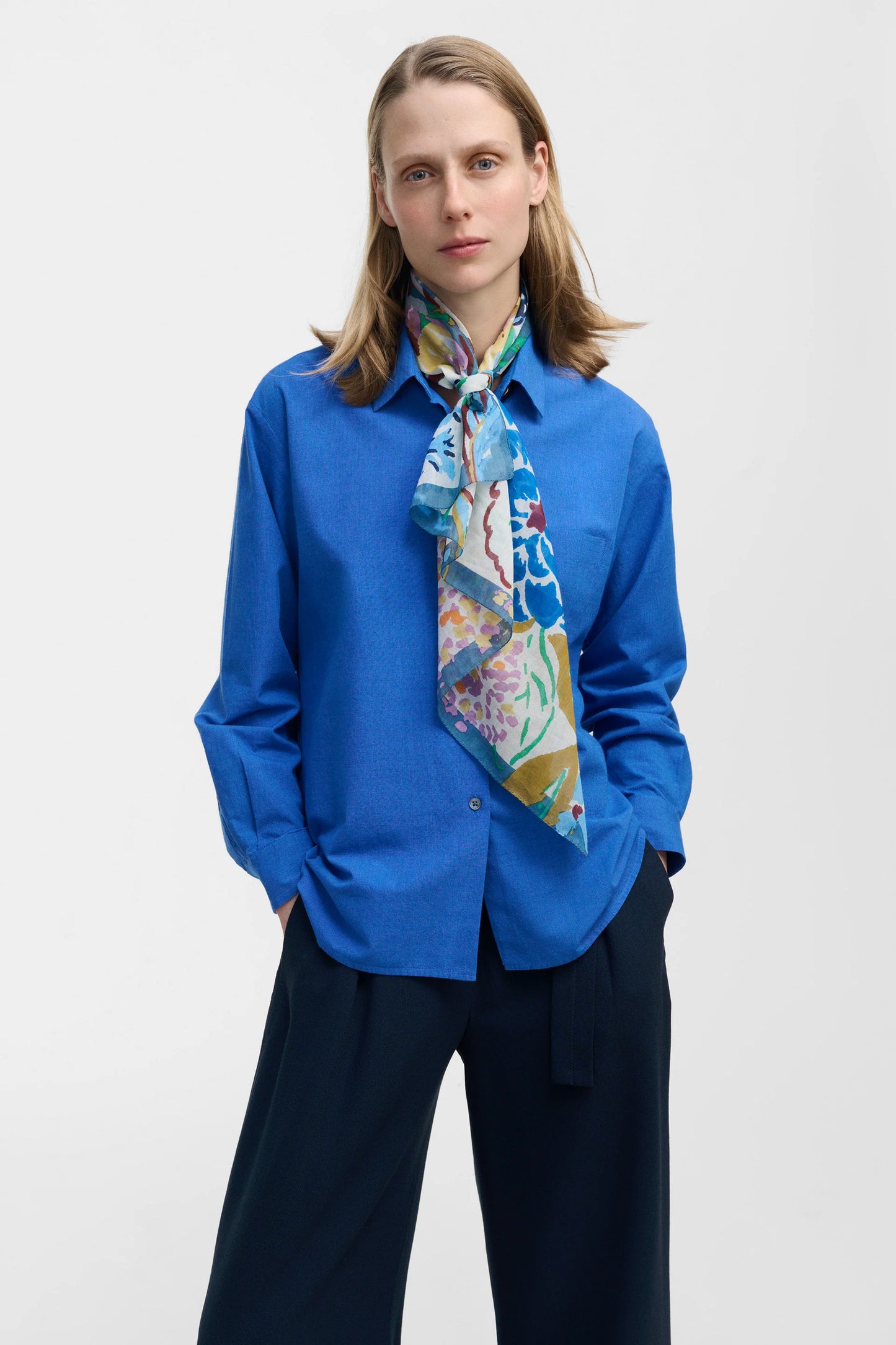 SS26 ÉPICE Paris Square Scarf PS2693 - Blue