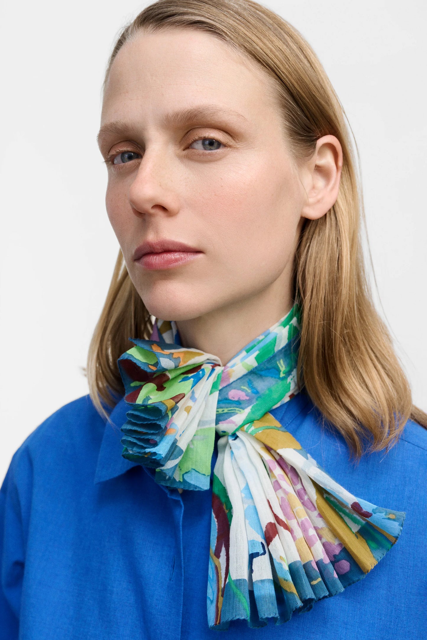 SS26 ÉPICE Paris Square Scarf PS2693 - Blue