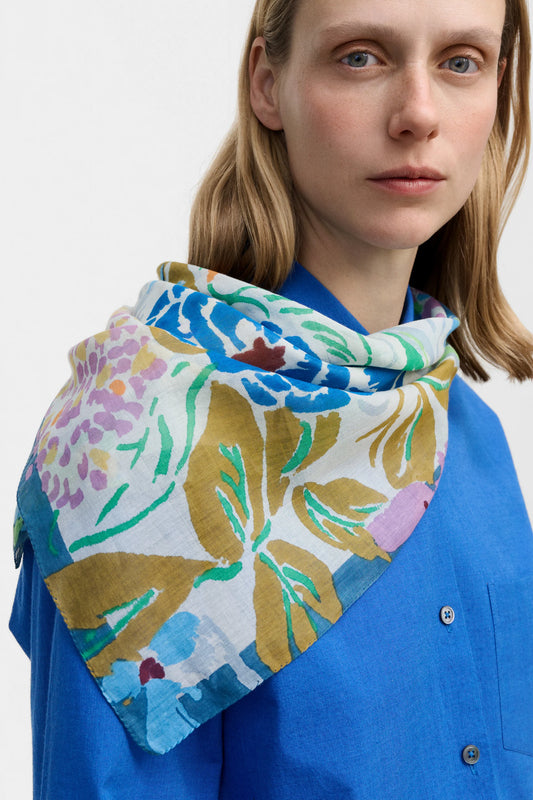 SS26 ÉPICE Paris Square Scarf PS2693 - Blue