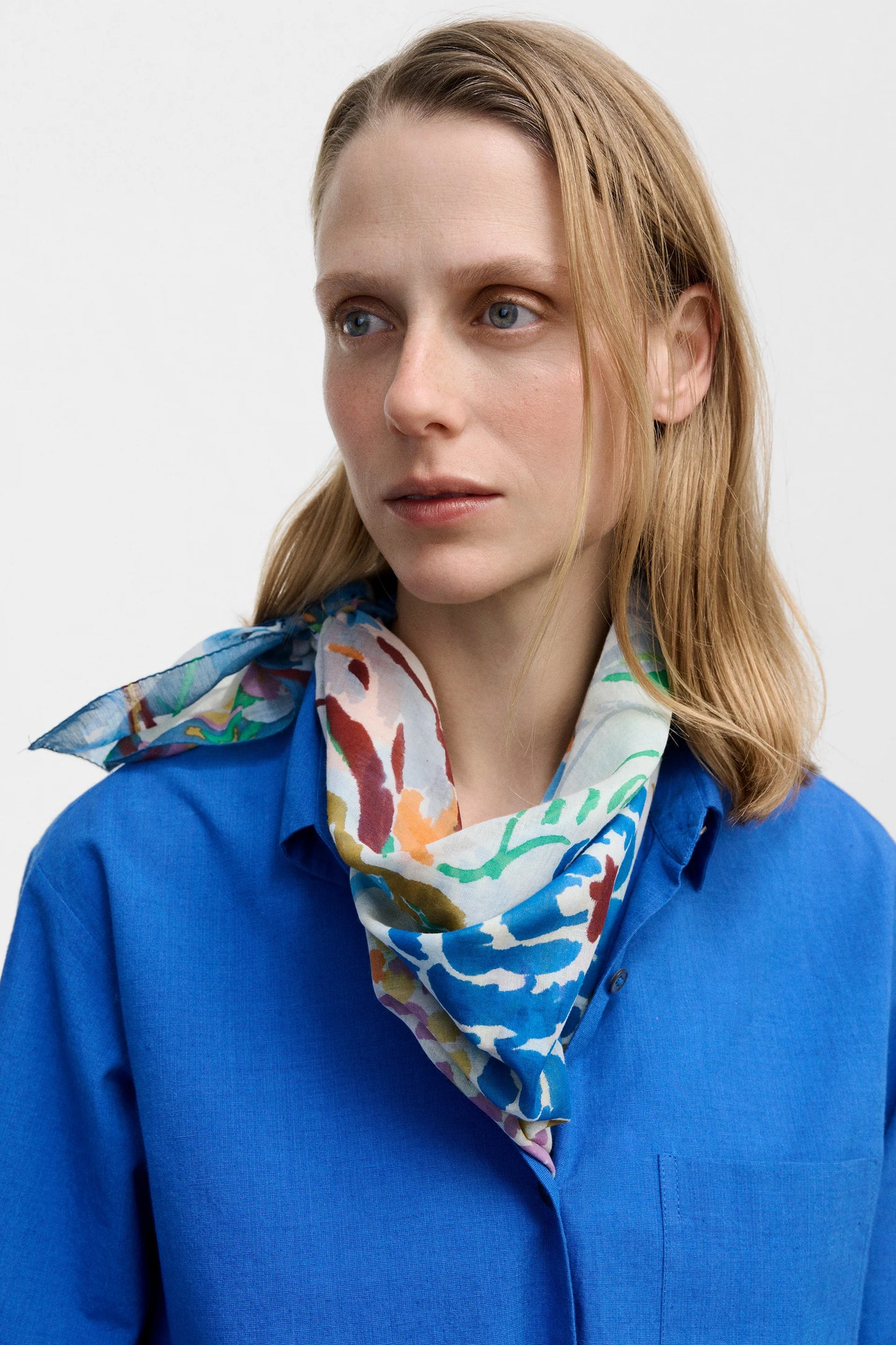 SS26 ÉPICE Paris Square Scarf PS2693 - Blue