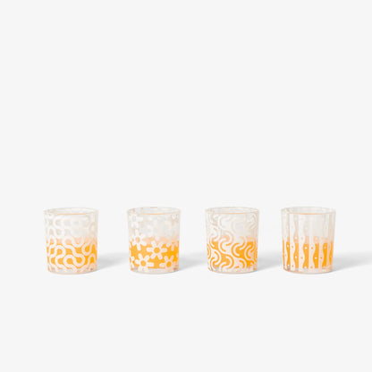 Dusen Dusen Pattern Glasses Set of 4