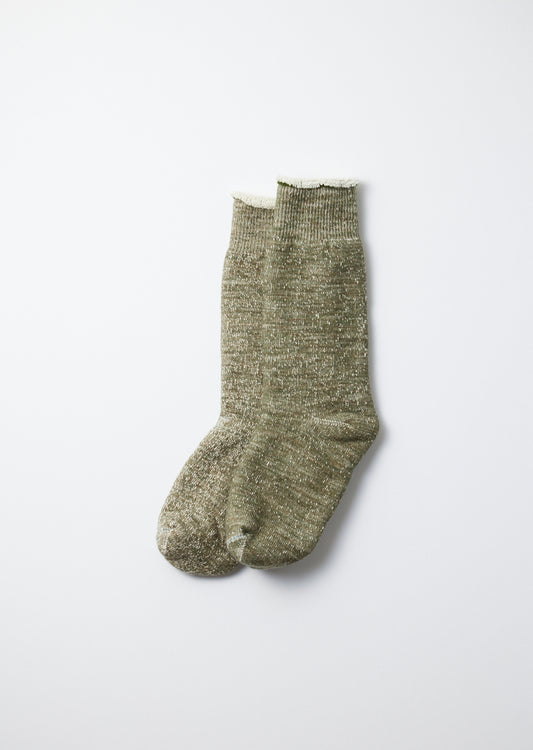 2023 AW Rototo DOUBLE FACE CREW SOCKS (Army Green)