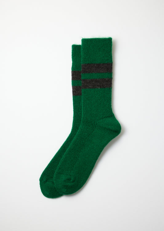2023 AW Rototo BRUSHED MOHAIR CREW SOCKS (Green)