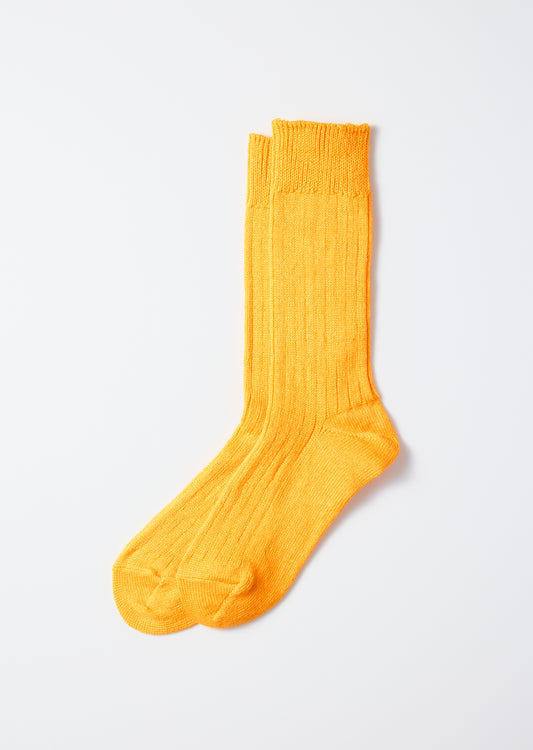 Rototo Linen Cotton Socks - Sun Yellow