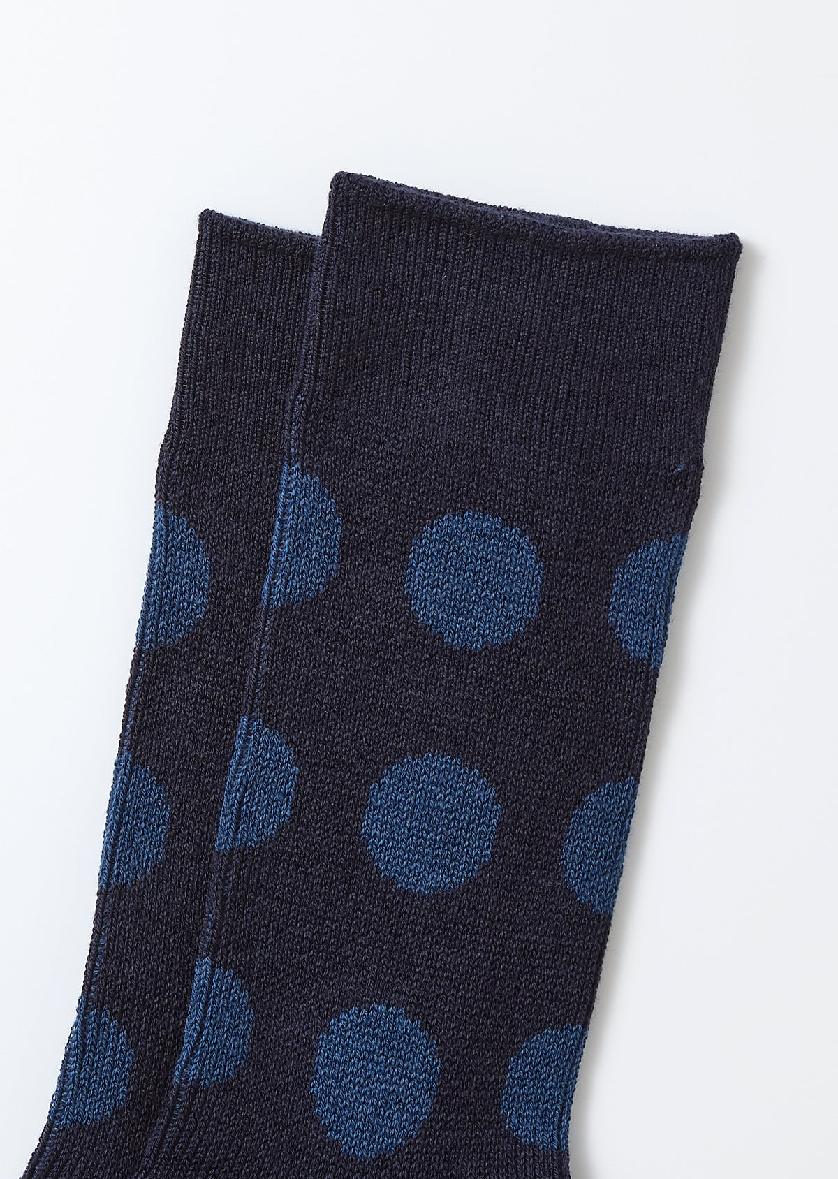 Rototo Porthole Dot Socks - Navy/Indigo