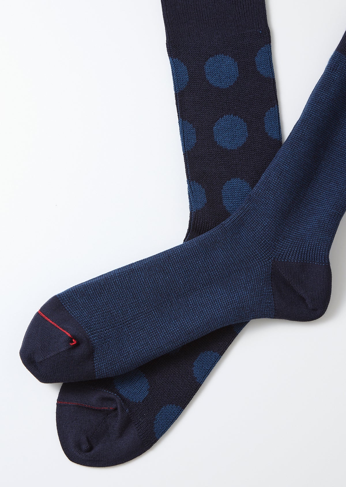 Rototo Porthole Dot Socks - Navy/Indigo