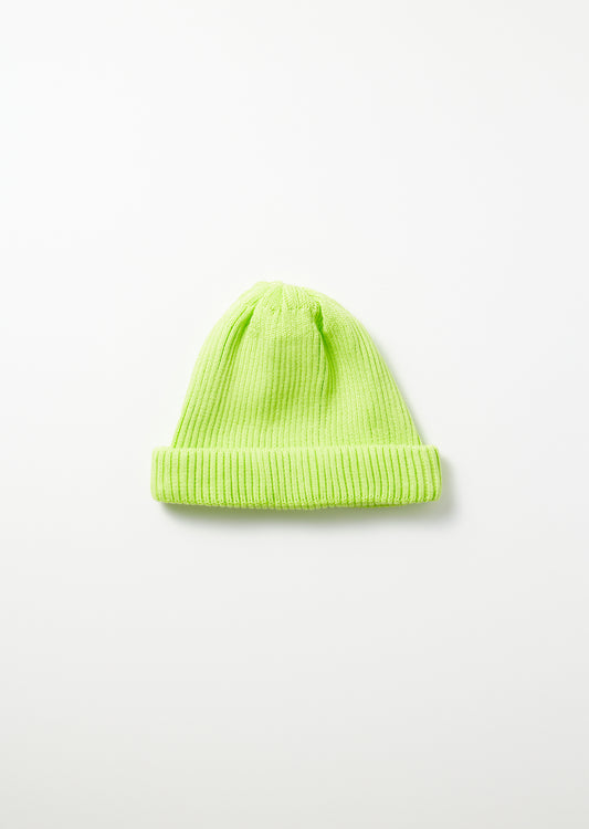 Rototo Cotton Rollup Beanie (Lime Green)
