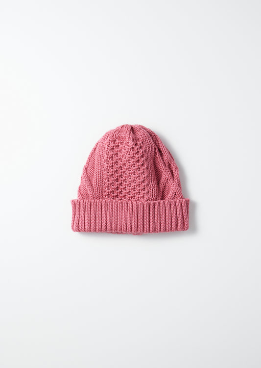 Rototo AC/W ARAN CABLE WATCH CAP (Pink)