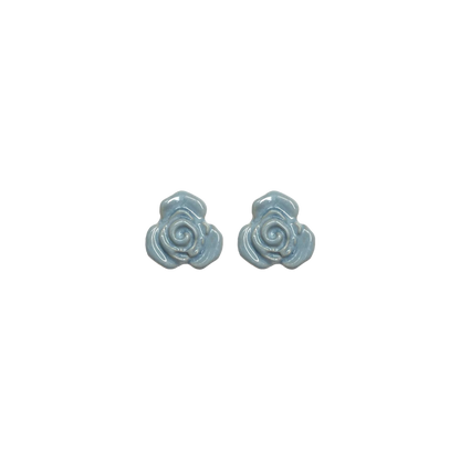 Arriving Soon: Blanca Olmos Rose Earrings- Light Blue