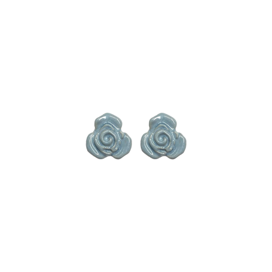 Arriving Soon: Blanca Olmos Rose Earrings- Light Blue