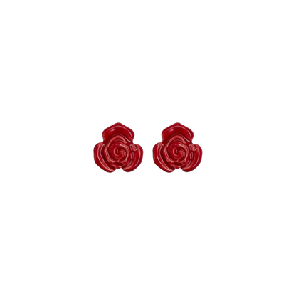 Arriving Soon: Blanca Olmos Rose Earrings - Red