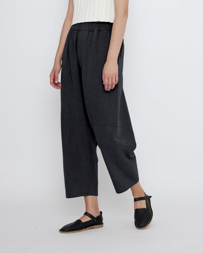 7115 by Szeki Unisex Elastic Panel Barrel Trouser - Dark Denim